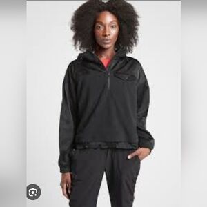 Athleta Zion Microfleece 1/2 Zip Pullover Black Size Large